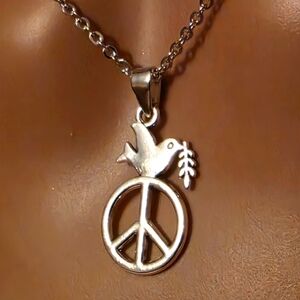 Silver Peace Symbol Necklace Collection